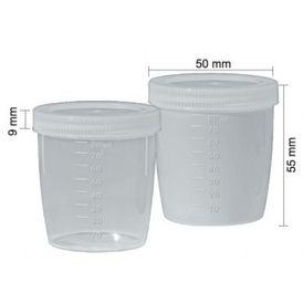 COLETOR FEZES 80 ml TP ROSCA A GRANEL PCT/100 J PROLAB