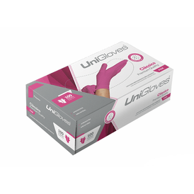 LUVAS LATEX PROCEDIMENTO PEQUENA COM PO ROSA  CX/100 UNIGLOVE