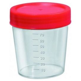 COLETOR URINA 70 ml TP ROSCA ESTERIL PCT/100 INDIVIDUAL J PROLAB