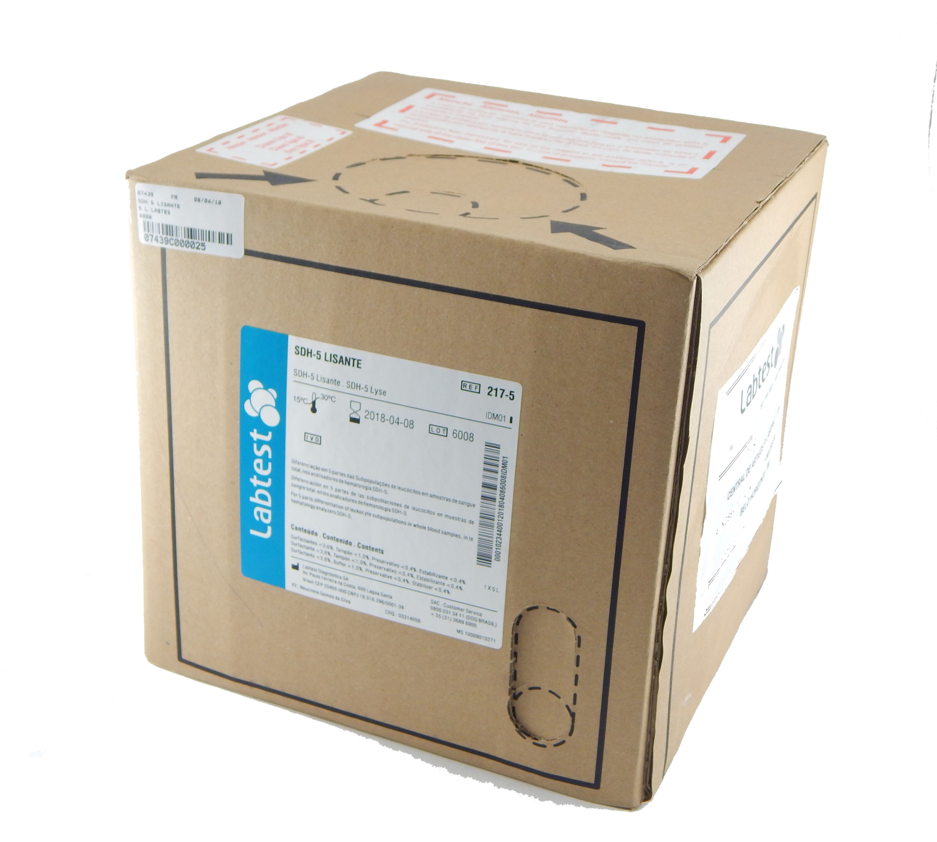 SDH 5 LISANTE Ref 217-5 LITROS LABTEST - Centerlab - Central de