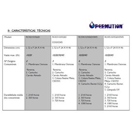 OSMOSE REVERSA RO0310 10lh 110 V PERMUTION