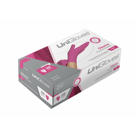 LUVAS LATEX PROCEDIMENTO MEDIA COM PO ROSA  CX/100 UNIGLOVE