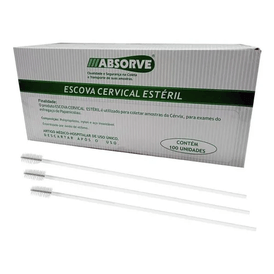 ESCOVA CERVICAL ESTÉRIL CX/100 ABSORVE