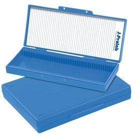 CAIXA PORTA LAMINAS CAPACIDADE 100 PECAS AZUL J PROLAB