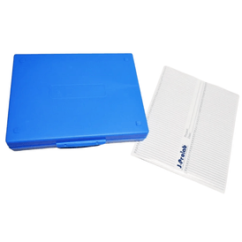 CAIXA PORTA LAMINAS CAPACIDADE 100 PECAS AZUL J PROLAB