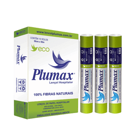 LENCOL BRANCO FIBRAS NATURAIS DESCARTAVEL 70 CM x 50 M PLUMA