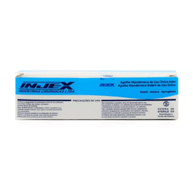 AGULHA DESCARTAVEL 25 x 8 CX/100 INJEX