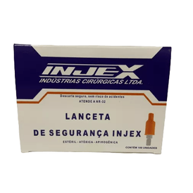 LANCETA SEGURANCA 28G (0,36MM) X 1,5 CAIXA/100 INJEX