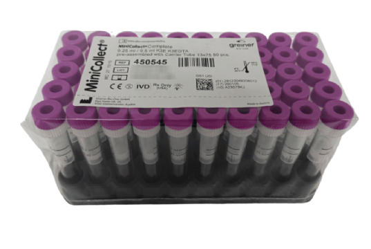 MINICOLLECT-EDTA-K3-COMPLETO-0.25---0.5-ml-450545-CX50-VACUETTE