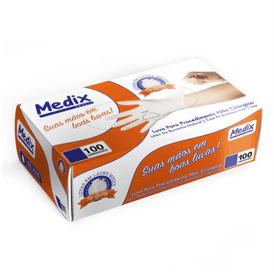 LUVAS LATEX PROCEDIMENTO EXTRA P COM PO CX/100 MEDIX
