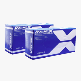 LUVAS LATEX PROCEDIMENTO MEDIA COM PO CX/100 INJEX