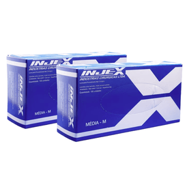 LUVAS LATEX PROCEDIMENTO MEDIA COM PO CX/100 INJEX