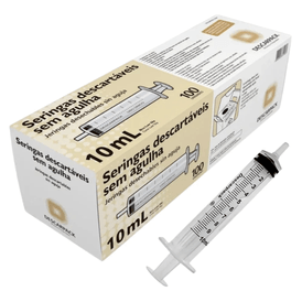 SERINGA 10 ml SEM AGULHA SLIP CX/100 DESCARPACK